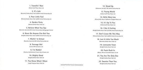 Ricky Nelson (2) : The Best Of Ricky Nelson (CD, Comp)