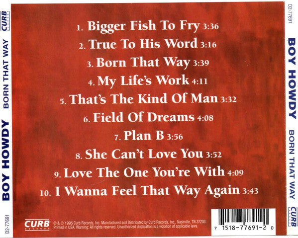 Boy Howdy : Born That Way (CD, Album)
