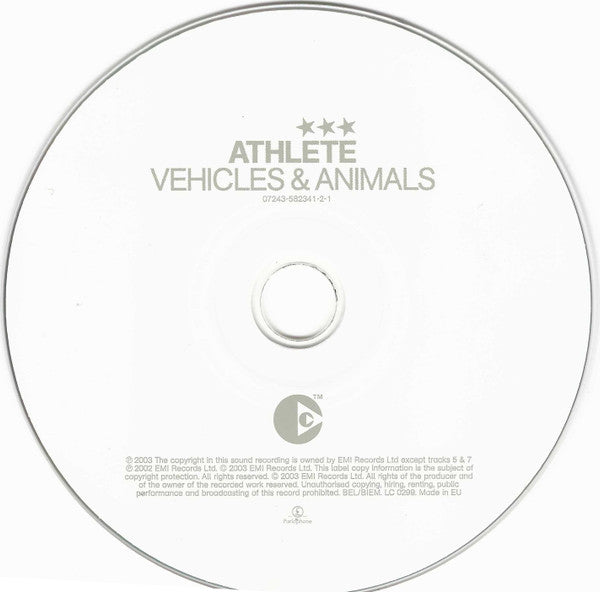 Athlete - Vehicles & Animals (CD) (Very Good Plus (VG)) - DaddyPop