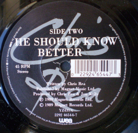 Chris Rea : The Road To Hell (Parts 1 & 2) (7", Single)