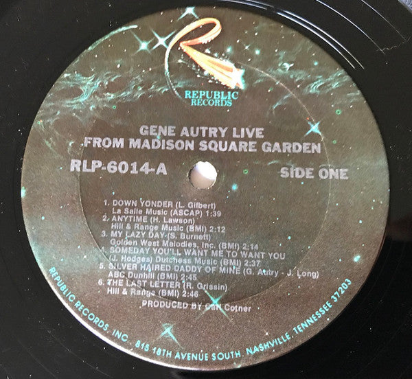 Gene Autry : Live From Madison Square Garden (LP)