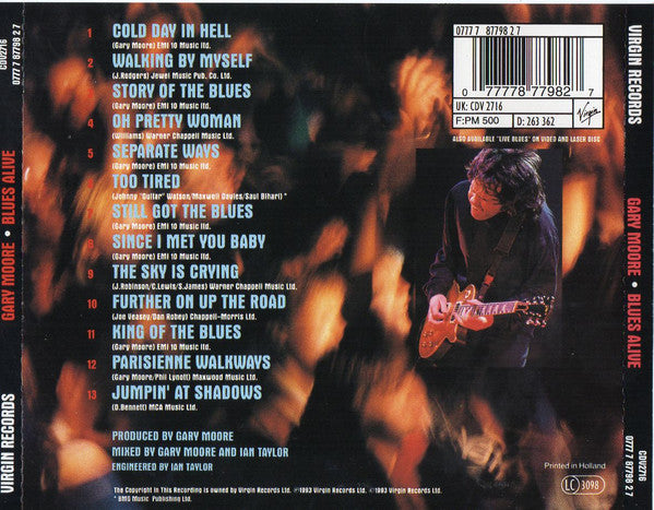 Gary Moore : Blues Alive (CD, Album)