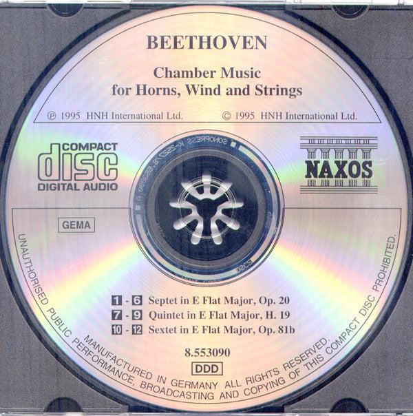 Ludwig van Beethoven : Chamber Music For Horns, Wind And Strings (CD, Album)