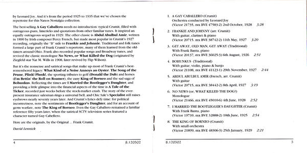 Frank Crumit : A Gay Caballero (CD, Comp)