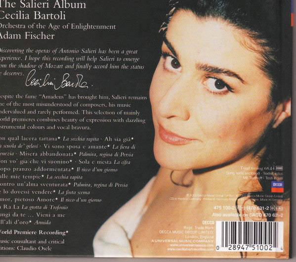 Antonio Salieri - Cecilia Bartoli - The Salieri Album (CD) (Very Good Plus (VG)) - DaddyPop