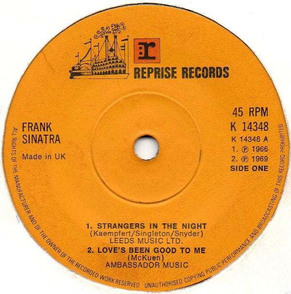 Frank Sinatra : Strangers In The Night (7", EP, Pap)
