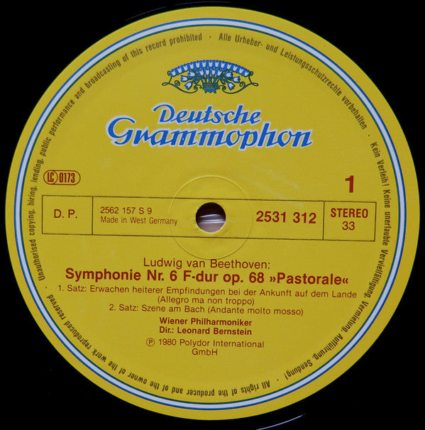 Ludwig Van Beethoven - Wiener Philharmoniker · Leonard Bernstein : Symphonie No. 6 »Pastorale« (LP)