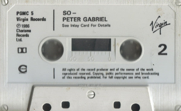 Peter Gabriel - So (Cassette) (Very Good (VG)) - DaddyPop