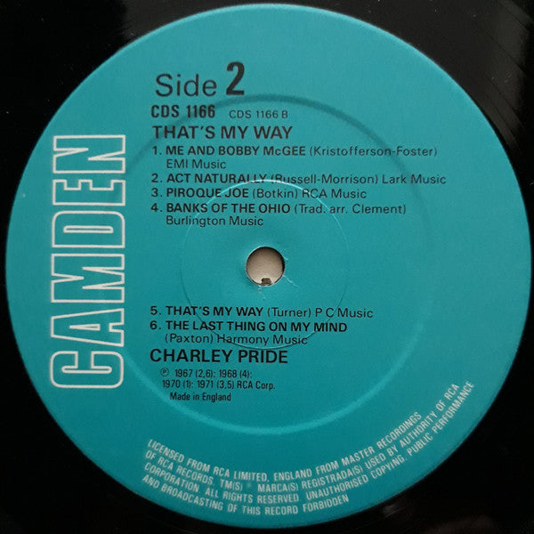 Charley Pride : That's My Way (LP, Comp)
