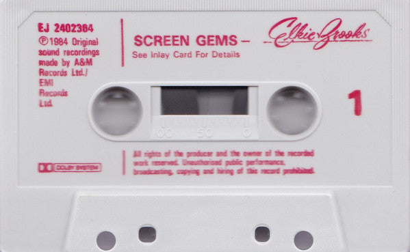 Elkie Brooks : Screen Gems (Cass, Album)