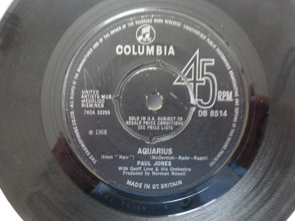Paul Jones : Aquarius (7", Single, 4 P)