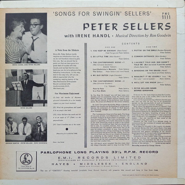 Peter Sellers - Songs For Swingin Sellers (LP) (Very Good Plus (VG)) - DaddyPop
