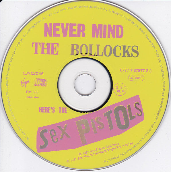 Sex Pistols : Never Mind The Bollocks Here's The Sex Pistols (CD, Album, RE, RM, RP)