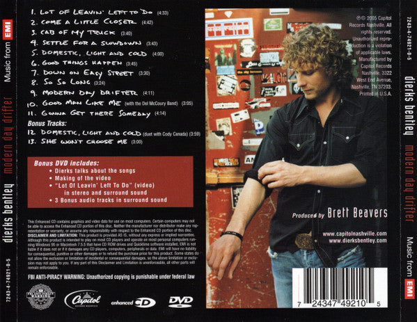 Dierks Bentley : Modern Day Drifter (CD, Album, Enh + DVD-V, Multichannel + Ltd)