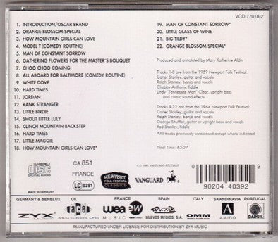 The Stanley Brothers : Clinch Mountain Bluegrass (CD, Album)