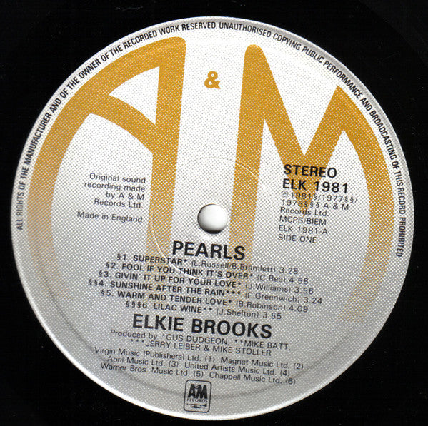 Elkie Brooks : Pearls (LP, Comp, PRS)