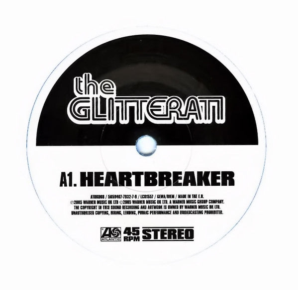 The Glitterati : Heartbreaker (7", Single, Blu)