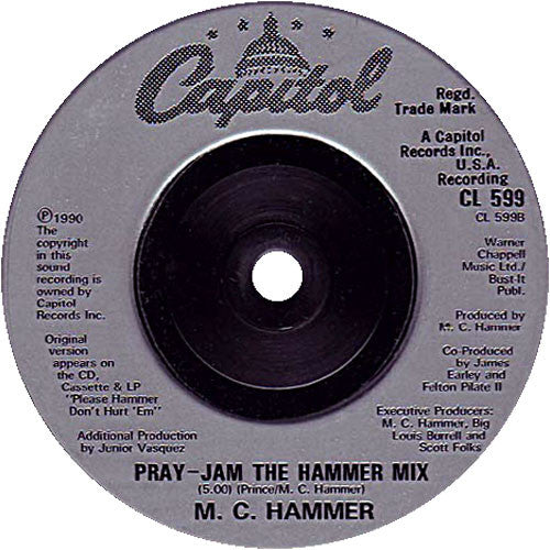 MC Hammer : Pray (7", Single, Sil)