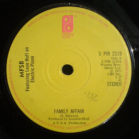 MFSB : Family Affair (7")