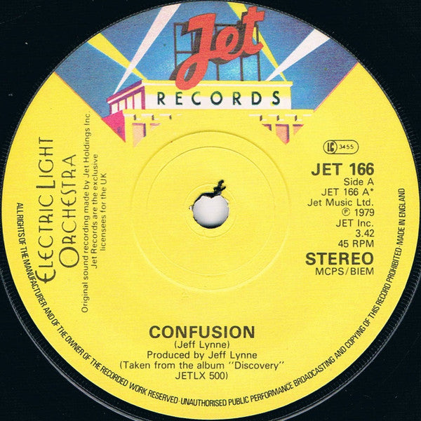 Electric Light Orchestra : Confusion / Last Train To London (7", Single, Pic)