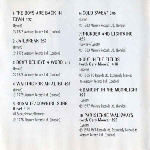 Thin Lizzy : Wild One - The Very Best Of Thin Lizzy (CD, Comp, RE, RM)