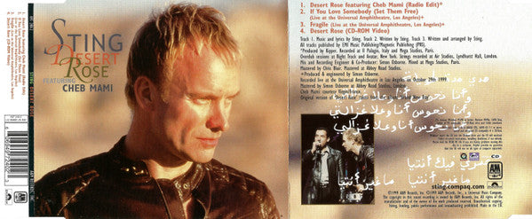 Sting Featuring Cheb Mami : Desert Rose (CD, Maxi, Enh, PMD)
