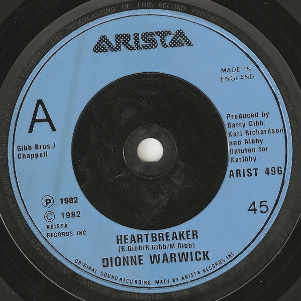 Dionne Warwick : Heartbreaker (7", Single, Sol)