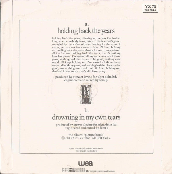 Simply Red - Holding Back The Years (7) (Very Good Plus (VG)) - DaddyPop