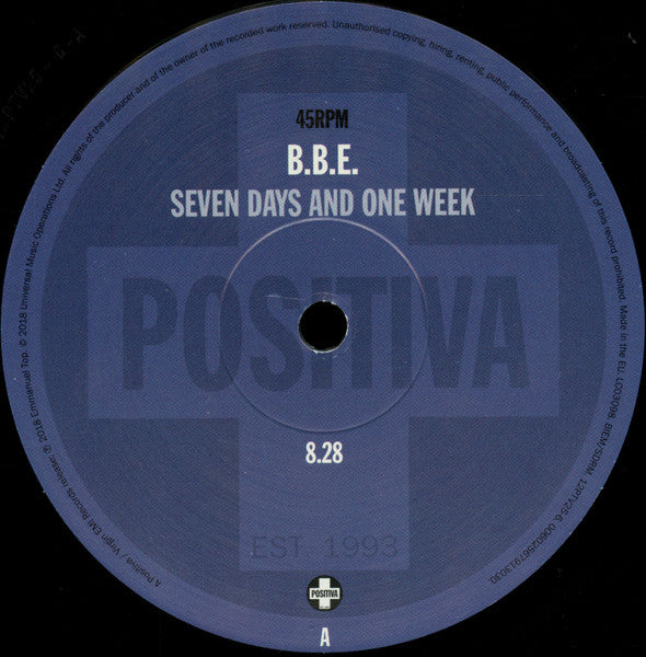 B.B.E. : Seven Days And One Week (12")