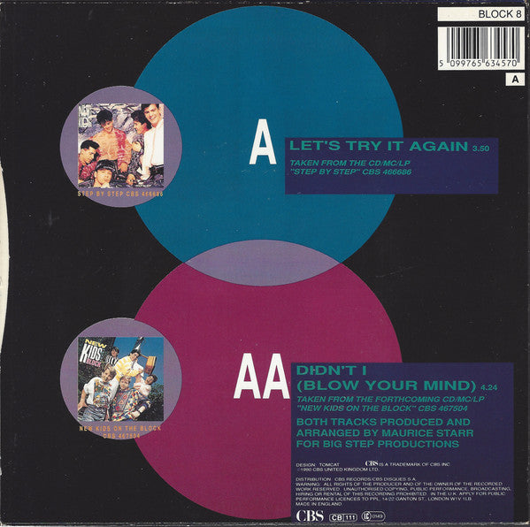 New Kids On The Block : Let's Try It Again / Didn't I (Blow Your Mind) (7", Dou)