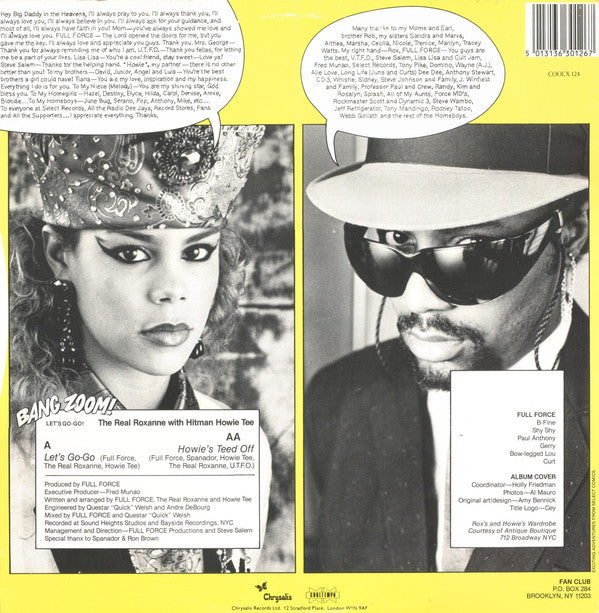 The Real Roxanne With Howie Tee : Bang Zoom! Let's Go Go! (12")