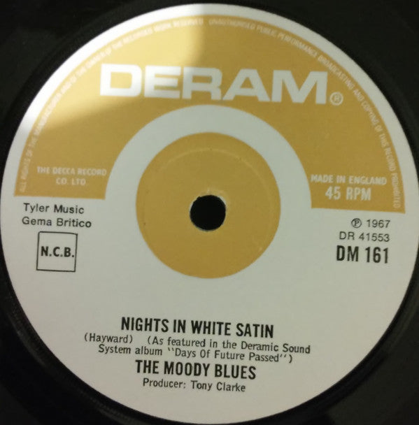 The Moody Blues : Nights In White Satin (7", Single, RE, Sol)