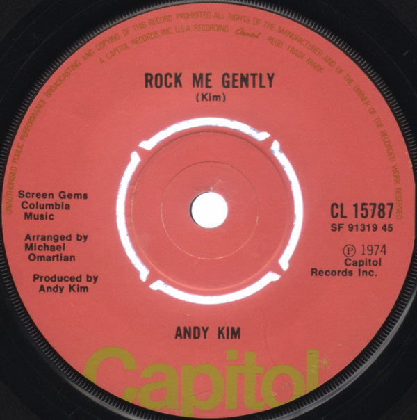 Andy Kim - Rock Me Gently (7) (Very Good Plus (VG)) - DaddyPop