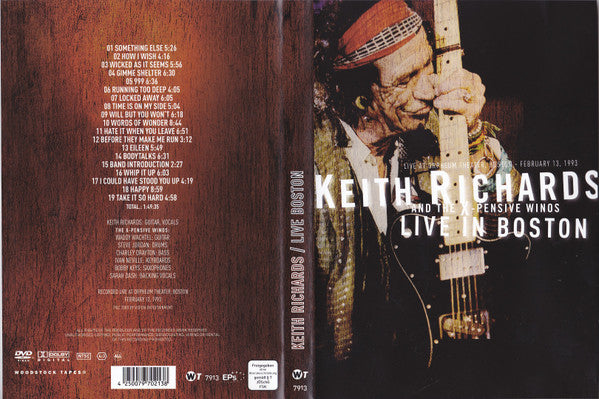 Keith Richards And The X-Pensive Winos : Live In Boston (DVD-V, Unofficial)
