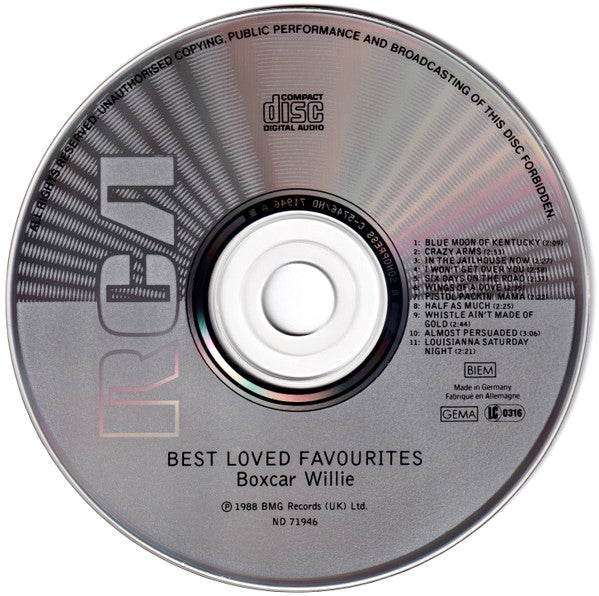 Boxcar Willie : Best Loved Favorites (CD, Comp)