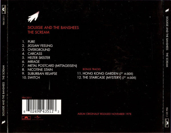 Siouxsie & The Banshees : The Scream (CD, Album, RE, RM)
