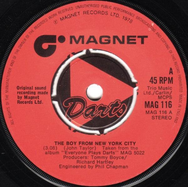 Darts : The Boy From New York City (7", Single)