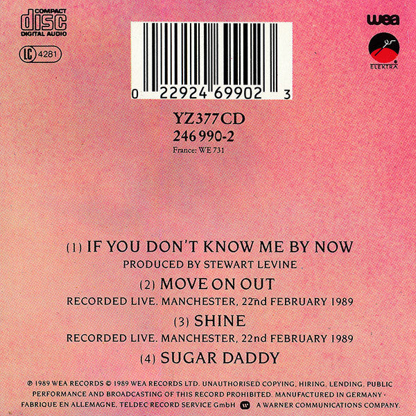 Simply Red : If You Don't Know Me By Now (CD, Mini, Single, Car)