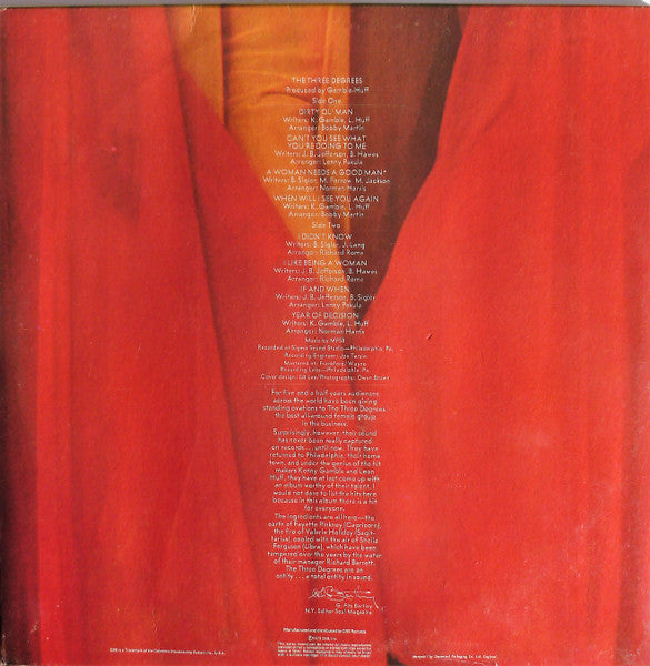 The Three Degrees : The Three Degrees (LP, Album, Gat)