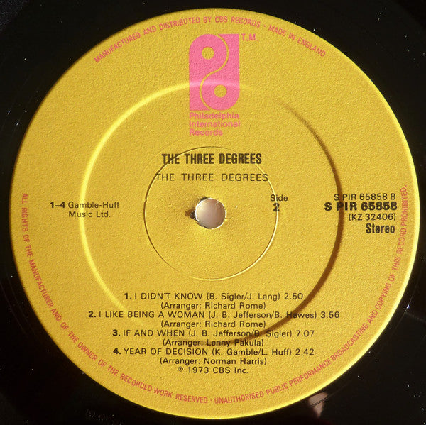 The Three Degrees : The Three Degrees (LP, Album, Gat)