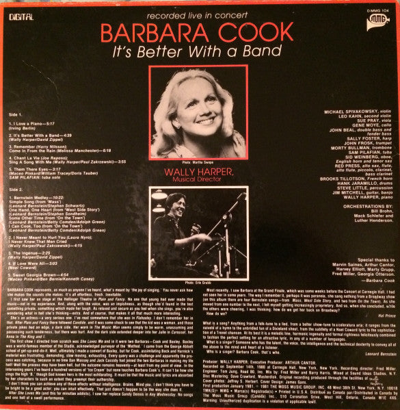 Barbara Cook : It's Better With A Band (LP, Album)