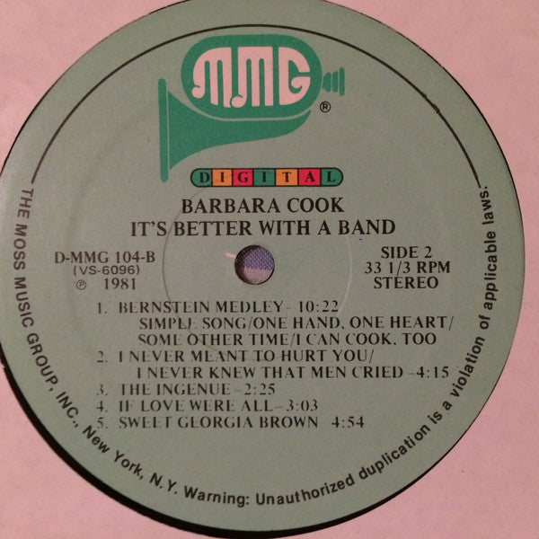 Barbara Cook : It's Better With A Band (LP, Album)