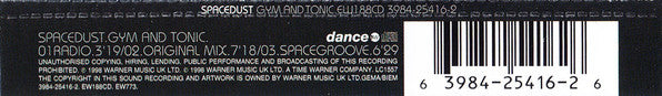 Spacedust : Gym And Tonic (Back Two, Three, Four, Five, Six, Seven, Eight) (CD, Single, CDP)
