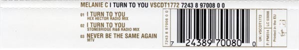 Melanie C : I Turn To You (CD, Single, Enh)