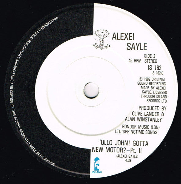 Alexei Sayle - Ullo John! Gotta New Motor? (7) (Very Good Plus (VG)) - DaddyPop