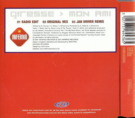 Giresse : Mon Ami (CD, Single)