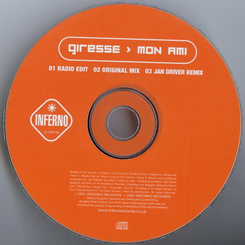 Giresse : Mon Ami (CD, Single)