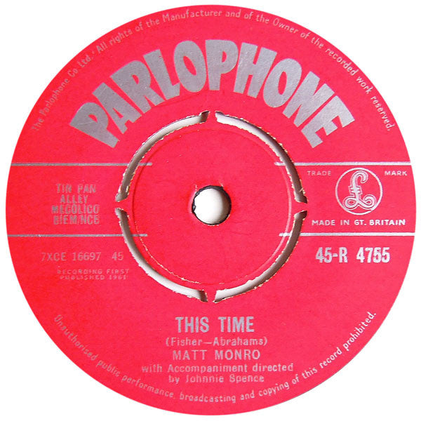 Matt Monro : My Kind Of Girl (7")