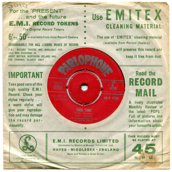 Matt Monro : My Kind Of Girl (7")