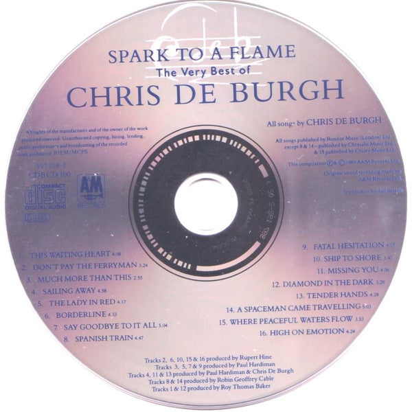 Chris de Burgh : Spark To A Flame (The Very Best Of Chris De Burgh) (CD, Comp, RP)